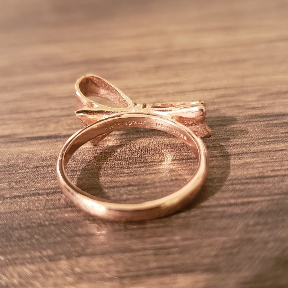 Rose Gold Kate Spade Bow Ring